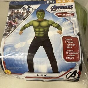 Size M‎ (8 -10) Hulk Costume Avengers ENDGAME MUSCLE CHEST Boys NWT HALLOWEEN